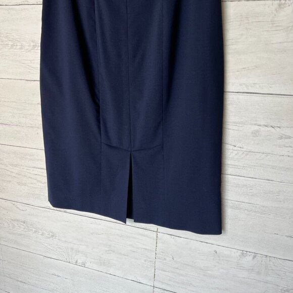 Pendleton Skirt Womens Size 2 Navy Blue Virgin Wool Blend Business Modern - Picture 10 of 14